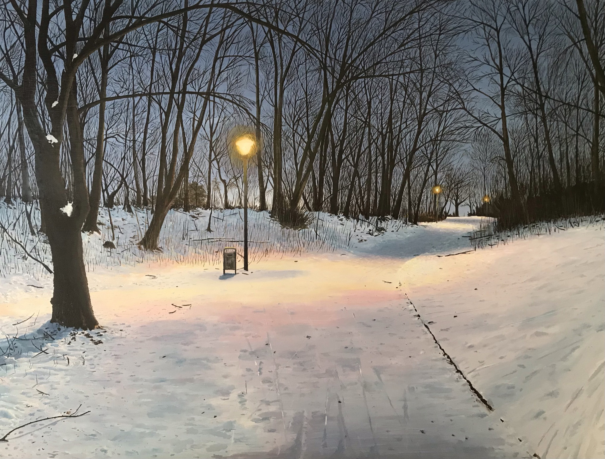 Abendspaziergang im Schnee